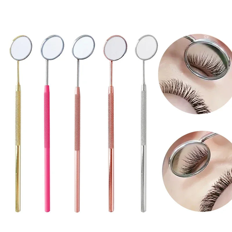 New Stainless Steel Mouth Mirror Teeth Cleaning Oral Check Dental Mirror Filling Makeup Eyelashe Extension Inspection Mirror Quake
