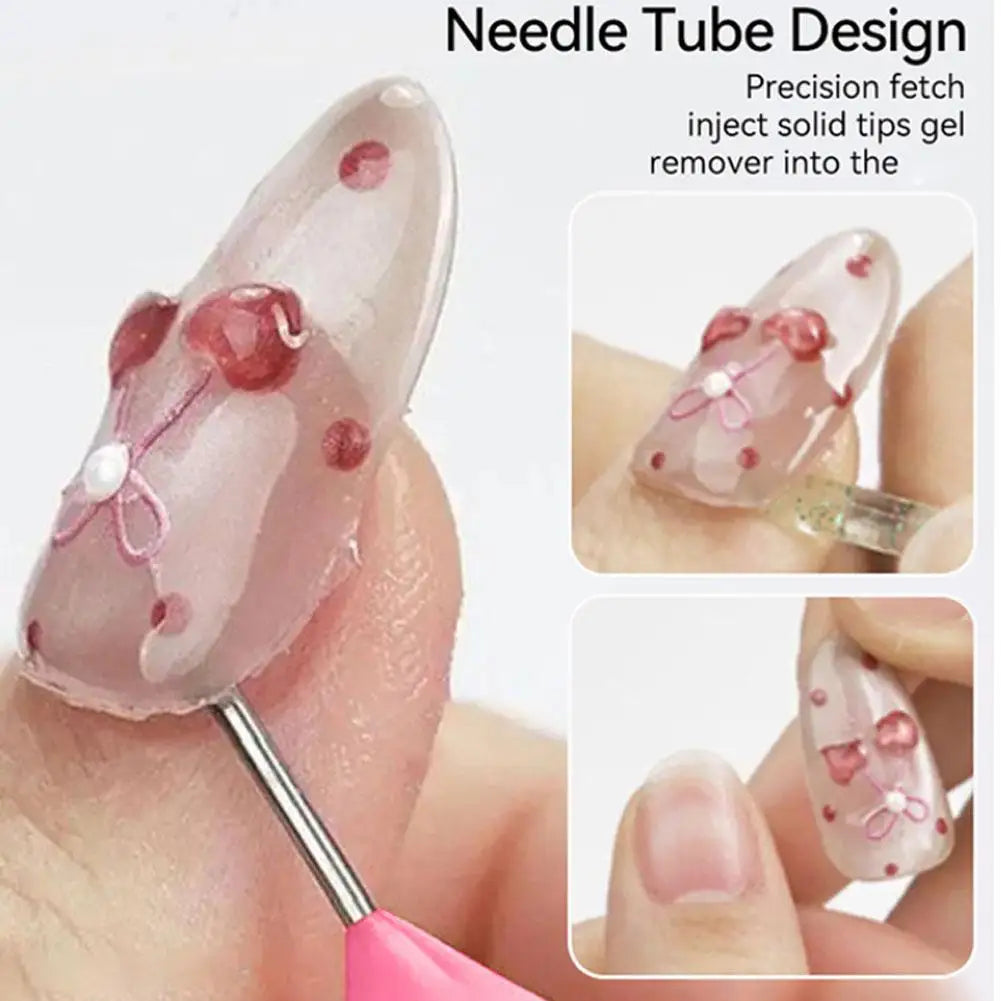 15ML Nail Glue Remover for Press on Acetone Free Nail Polish Remover Multi-Functional Remover for Nails Tips Gentle Glue Remover Quake