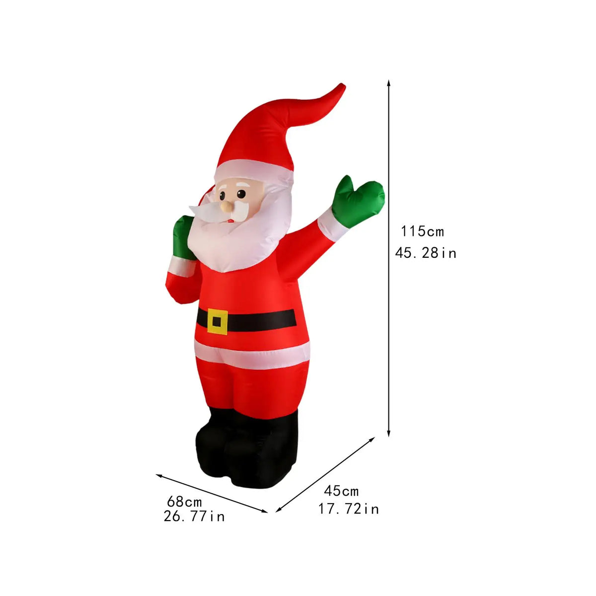 Christmas Inflatables Santa Festive Party Supplies Fabric Outdoor Christmas Decoration for Outside Balcony Garden Porch Holiday Quake
