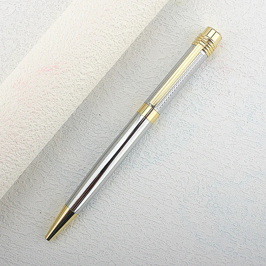 Luxury Pen 163 Smooth Gold Silver Black Office Ballpoint Pen New Student School Stationery Supplies Pens for Writing Quake