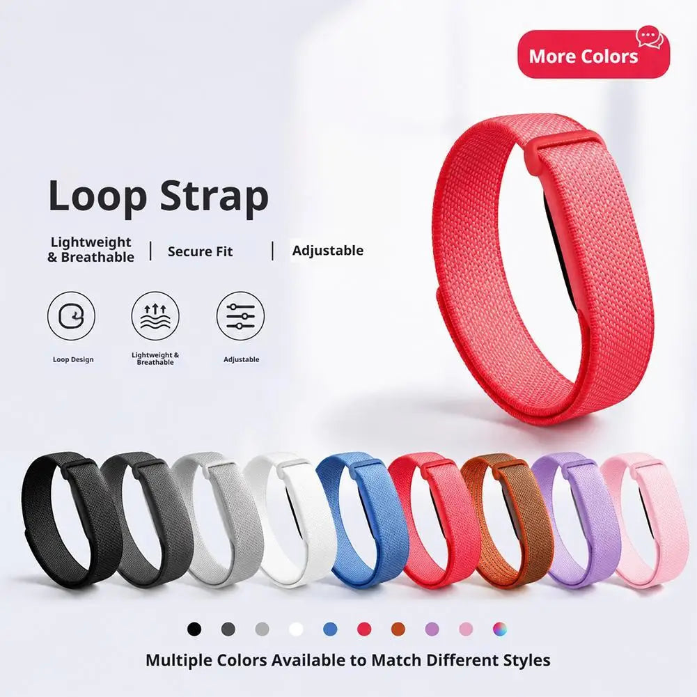 For Google Fitbit Air Nylon Watch Band Adjustable Loop Strap Breathable Soft Wristband for Fitness Sports Outdoor Daily Wear Quake