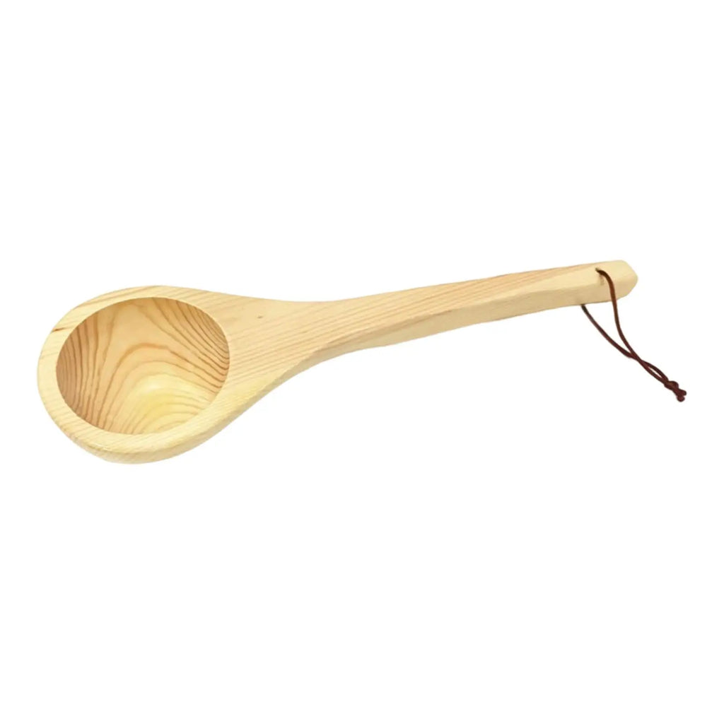 Durable Spruce Wooden Sauna Ladle Scoop with Hanging Rope for Home Spa Public Steam Room Use Quake