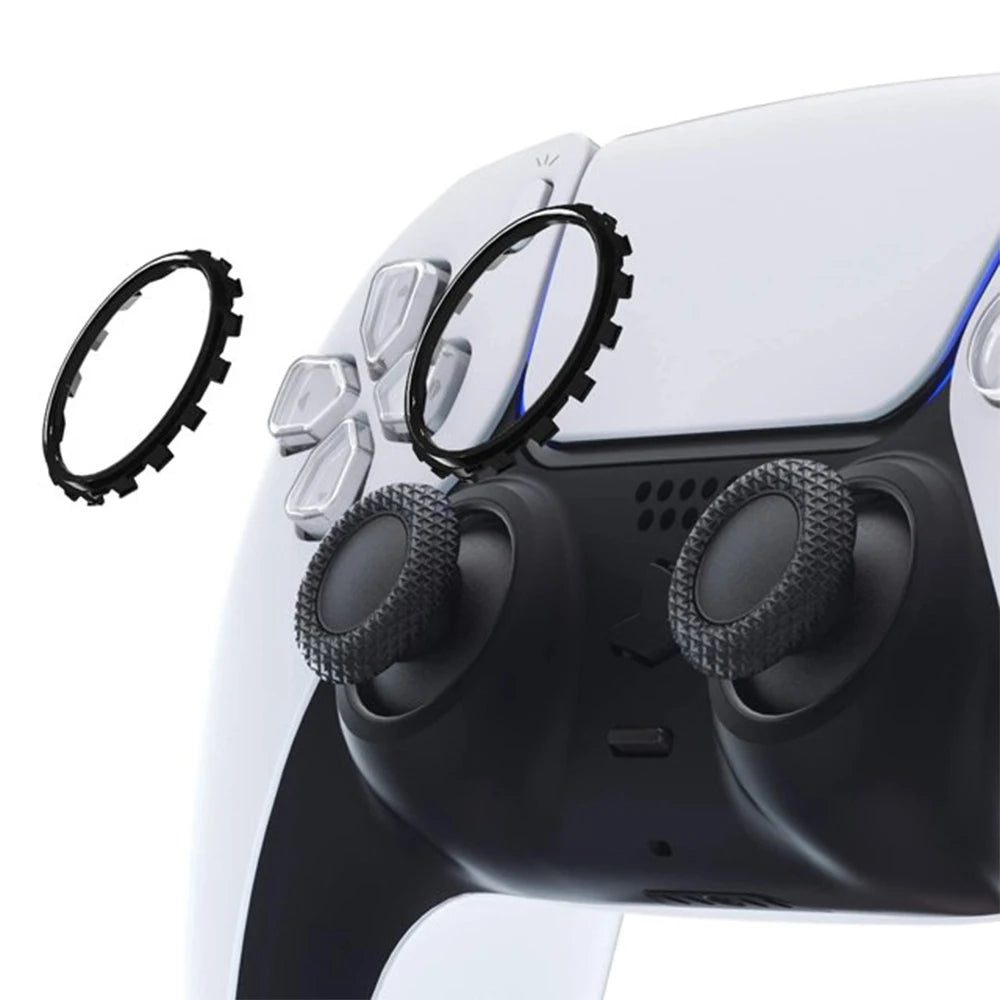 External Analog Thumb Stick Trim Accent Rings for DualSense 5 Controller Quake