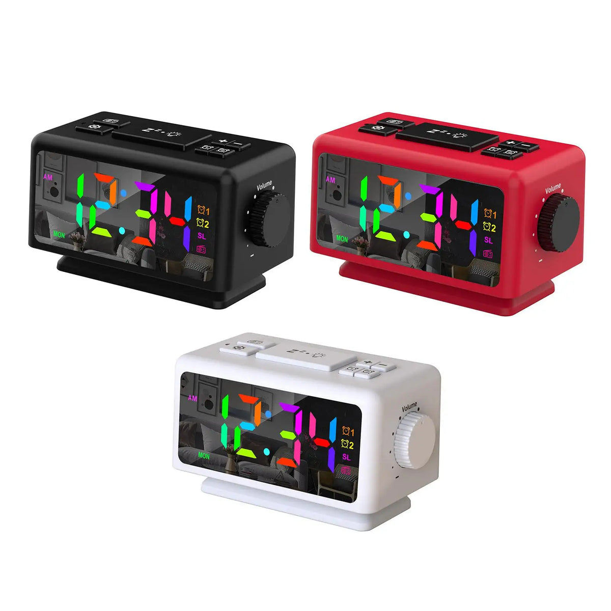 LED Digital Alarm Clock Desk Digital Clock for Office Bedroom Deep Sleepers Quake