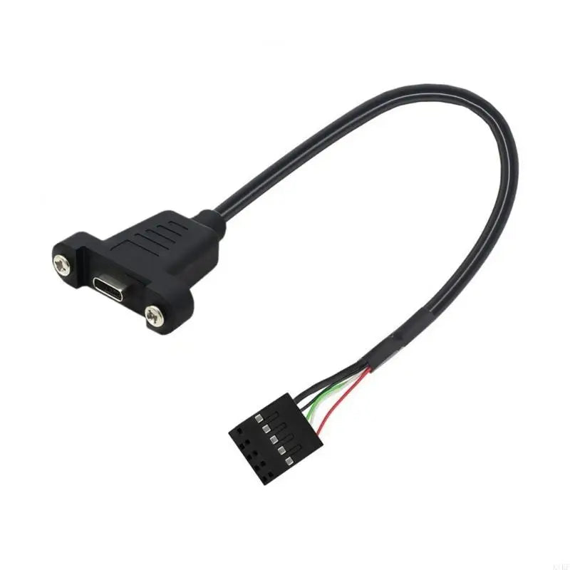 Type C Front Port Header Cable, 20CM Female Port to 9-Pin USB Header for Internal Front Port Conversion Wire K1KF Quake with ears CN