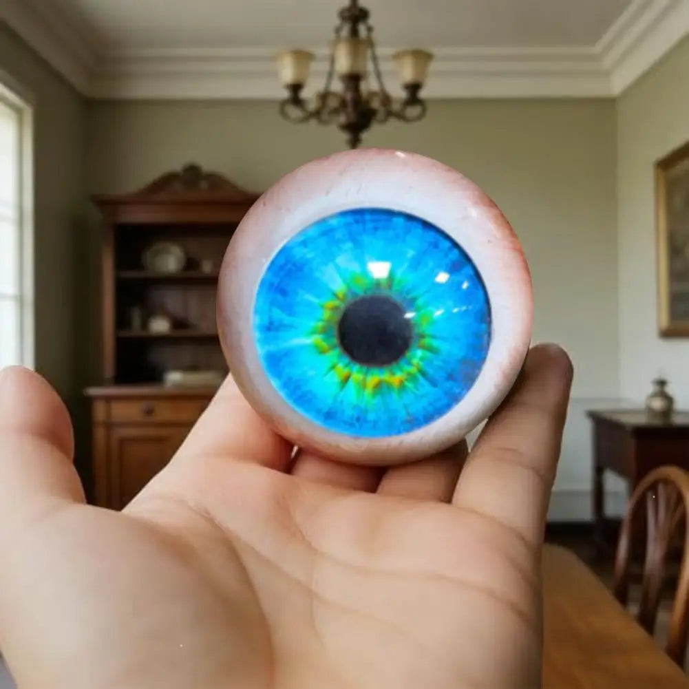 Realistic Monster Eye Ornament 6x6cm Resin Eyeball Decoration Horror Unique Home Decor Spooky DIY Craft Collectible Gift Quake