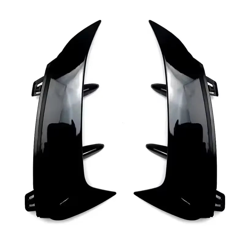 For Mercedes Benz A-class W177 A200 A220 A35 AMG Hatchback 2018-2023 Car Rear Bumper Spoiler Side Canard Air Vent Cover Decor Quake Gloss Black