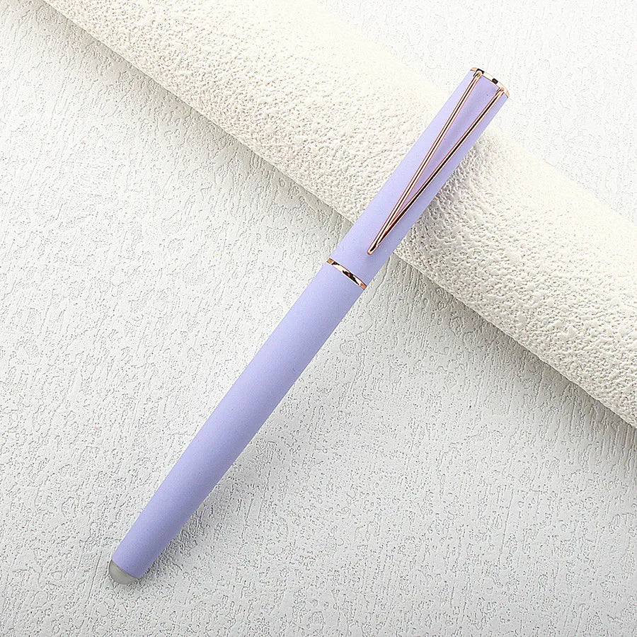 Luxury Metal Fountain Pen Rose Gold Clip EF Nib Ink Pen Luxury Writing Pens for Stationery Business Office School Supplies Quake