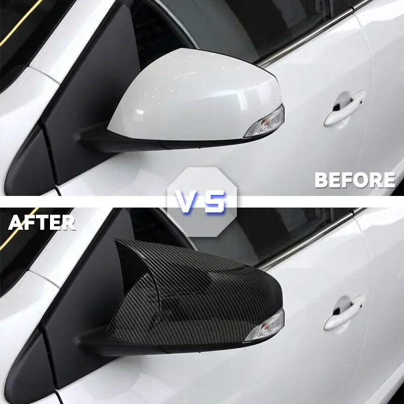 For Renault Fluence 2011-2015 Car Rearview Side Mirror Cover Wing Cap Sticker Exterior Door Rear View Case Trim Carbon Fiber Quake
