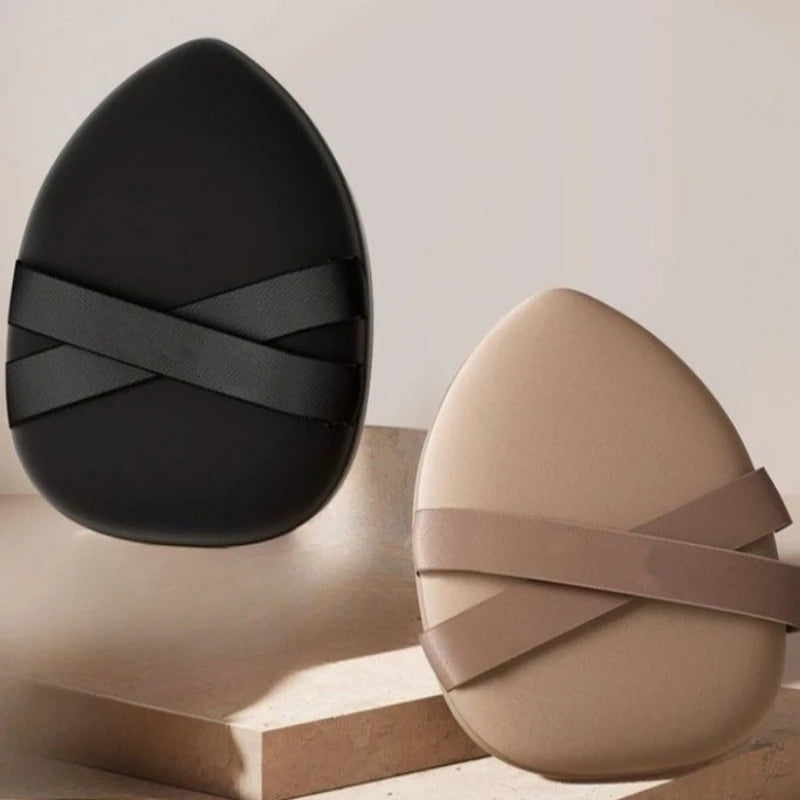 2pcs Air Cushion Puff Foundation Special Super Soft Wet Dual-purpose Setting Sponge Double-sided Available Quake Black Coffee 2Pcs