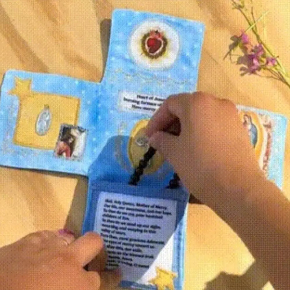 Cross Included Inside Handcrafted Pocket Devotional Faith Edition with Cross Saint Images Prayers Sewing Pocket Devotional Quake