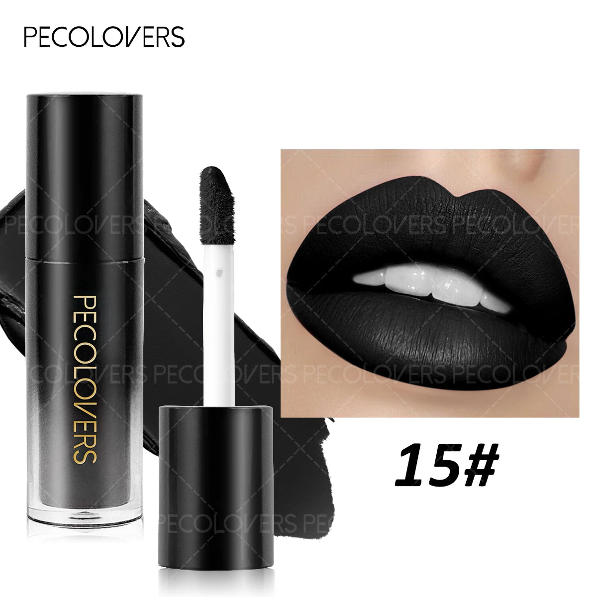 3PCS Face Suit, Black, Lipstick+eye Shadow+eyeliner, Waterproof and Durable, Suitable for Holiday Makeup Quake