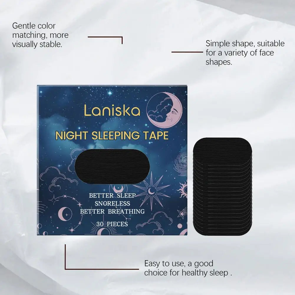 30Pcs Sleep Care Nose Patches Gentle Nighttime Nose Comfort Patches Thin Breathable Skin-Friendly Body Sleep Care Sticker Quake