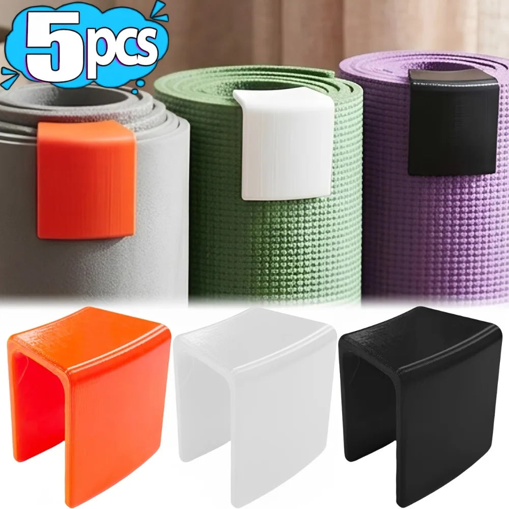 5/1PCS Yoga Mat Fixing Clip Anti-Loose Roll Holder Buckle Yoga Mat Storage Fixator Fitness Mat Organizer Universal Gym Accessory Quake