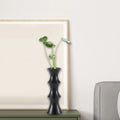 Porcelain Flower Vase Flowerpot Desktop Decoration Modern Geometric Vase for Farmhouse Shop Window Living Room Fireplace Bedroom Quake black