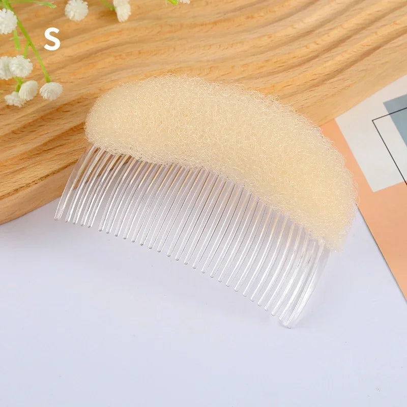 New Women Bun Maker Braid Hair Padding DIY Hair Bump Up Sponge Princess Head Foam Pad Insert Wedding for Hair Styling Tool Quake 1pc beige S