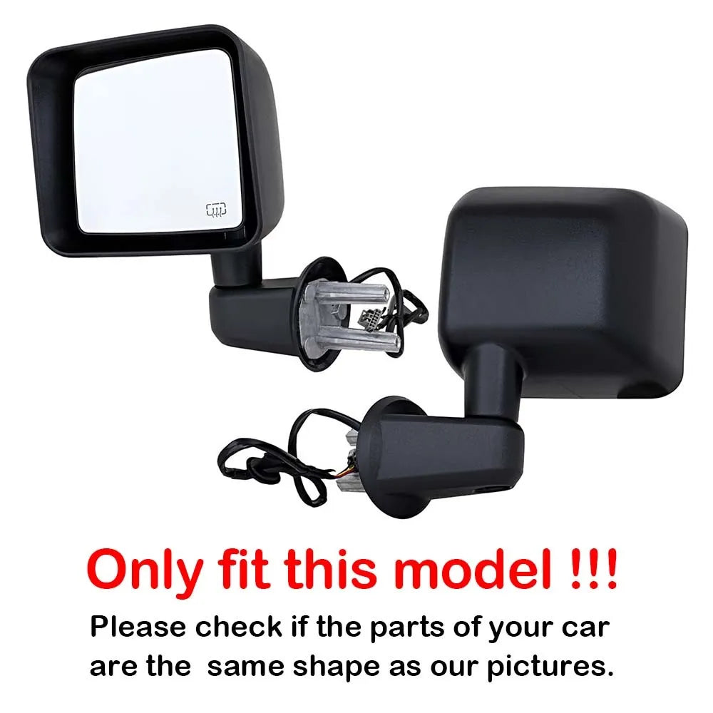 For Jeep Wrangler 2011-2017 1x Left Right Side with Heated Rearview Door Wing Mirror Glass Lens Car Accessories Replacement Part Quake