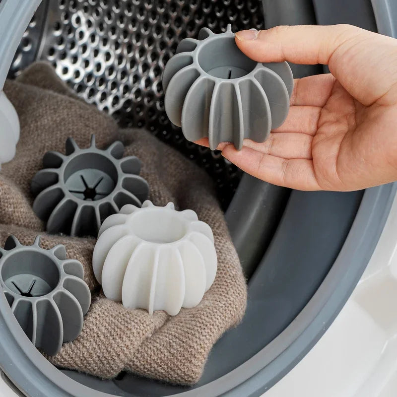 Silicone Laundry Ball Reusable Clothes Hair Cleaning Tool Pet Hair Remover Washing Machine Cat Hair Catcher Laundry Ball Quake