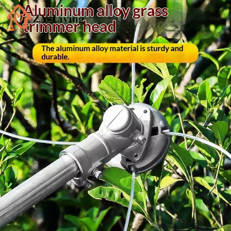 1 Set Aluminum Alloy Grass Trimmer Head With Nylon Wrapped Steel Line For Gardening Replacement Parts Quake