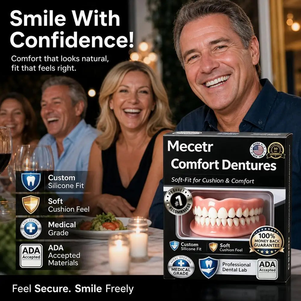 Denture Cushion Soft Denture Liner Kit Denture Reline Kit Soft Fit Denture Cushion Pads for Upper Lower Dentures Quake
