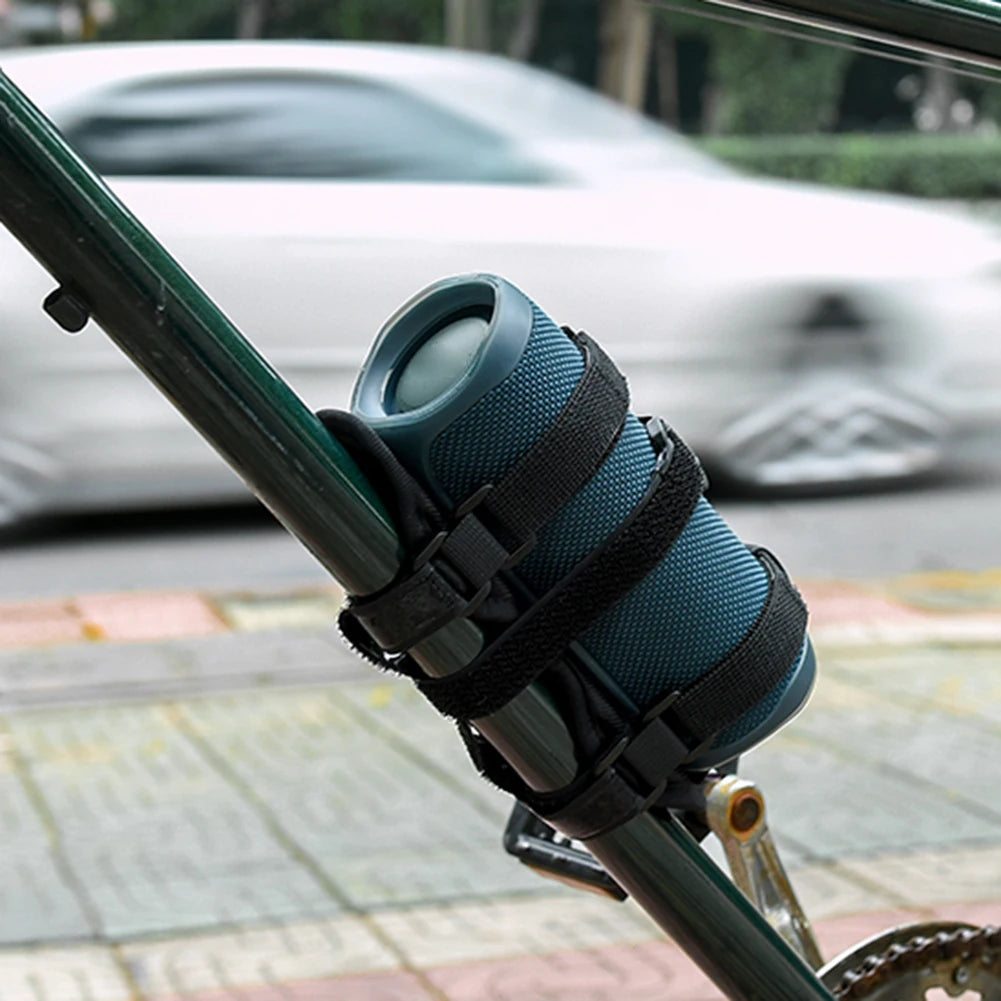 Multi-purpose Bike Mount Holder for Water Cups and Speakers Durable Nylon Elastic Band Suitable for 1.5-3.5 Inch Diameter Quake
