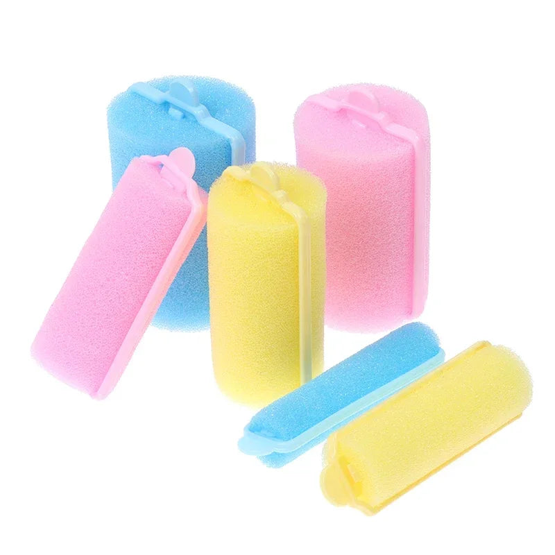 Foam Sponge Curling Iron Pear Flower Head Mushroom Magic Hair Curl Soft Sleep No Heat Curling Iron Hair Rollers Quake