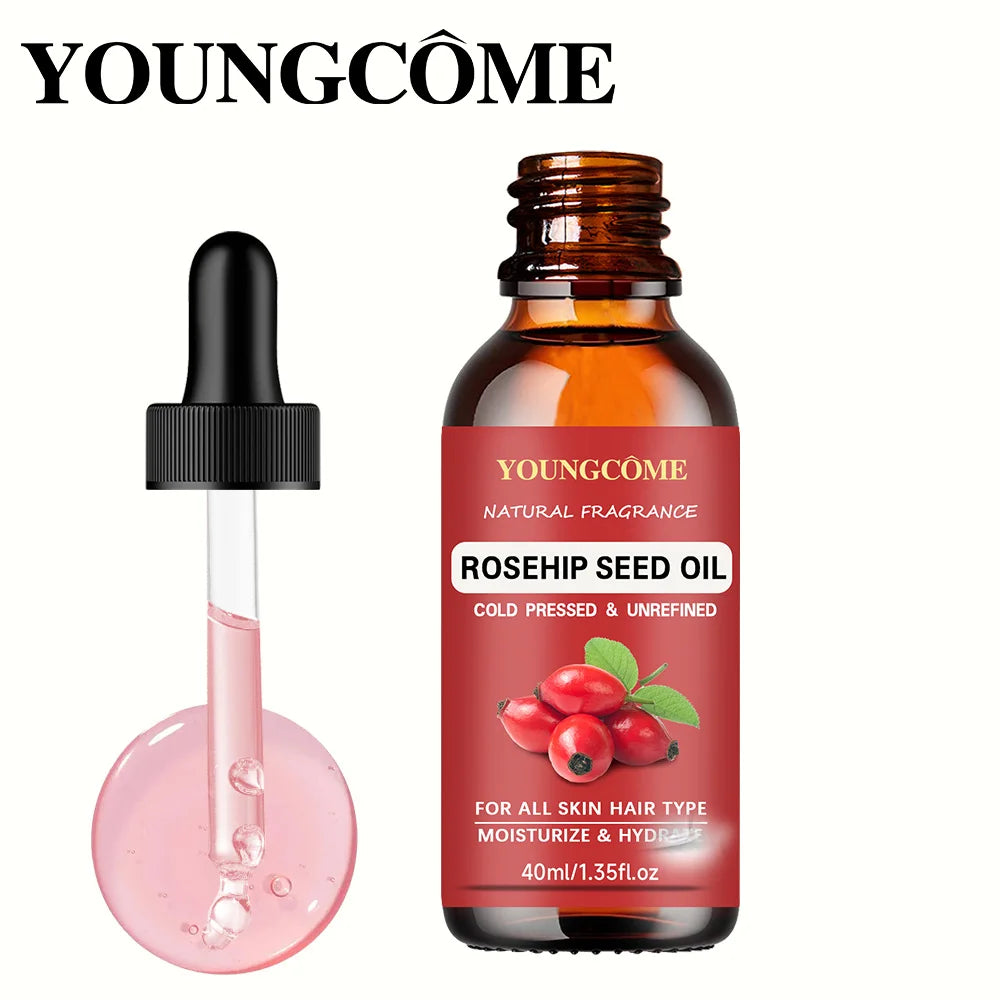 40/60ml Rose Essential Oil Pure Essential Oil Aromatherapy Skin Care Single Essential Oil Fragrance Oil for Woman Quake