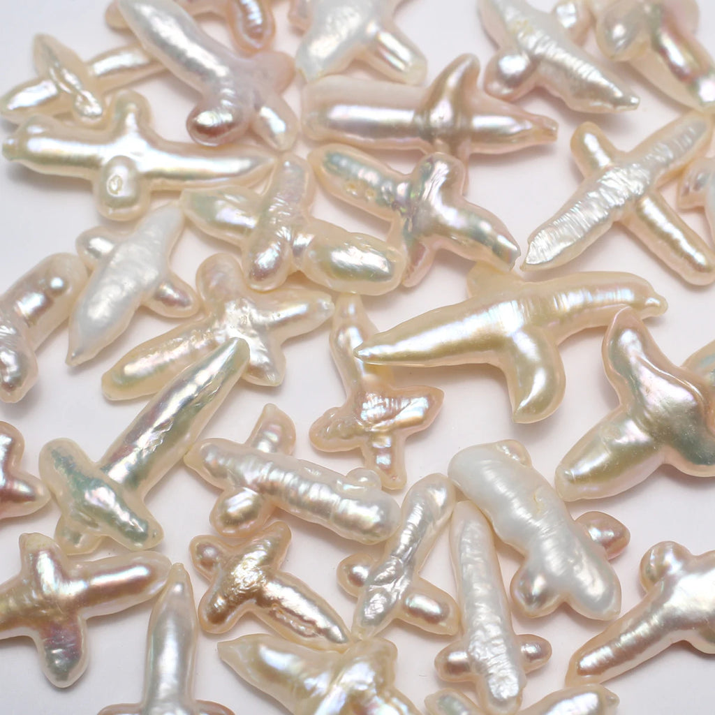 Natural Freshwater Pearl Shaped Cross Gift Exquisite Size 20x30mm for Jewelry Making DIY Earrings Necklace Bracelet Accessory Quake 20x30mm 20x30mm
