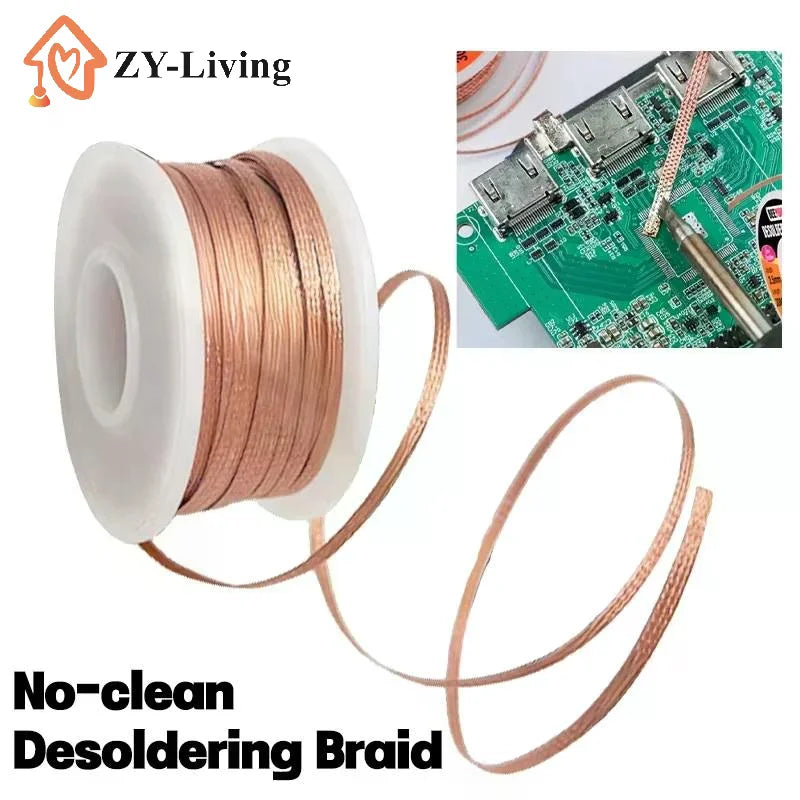 1.5/ Copper Welding Wire Desoldering Mesh Braid Tape Welding Point Solder Soldering Tool Of Electronic PCB Circuit Board Quake