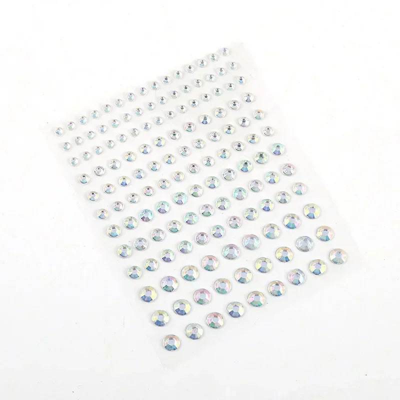 Party Eyes Girls Face Diamond Tattoo Sticker Rhinestone Acrylic Face Decoration Sticker Quake NO.5