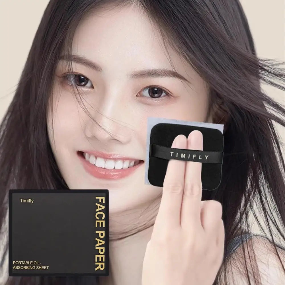 Oil Blotting Sheets for Face, Face Blotting Sheets for Oily Skin with Mirror & Makeup Puff, Oily Skin Blotting Paper for Women Quake