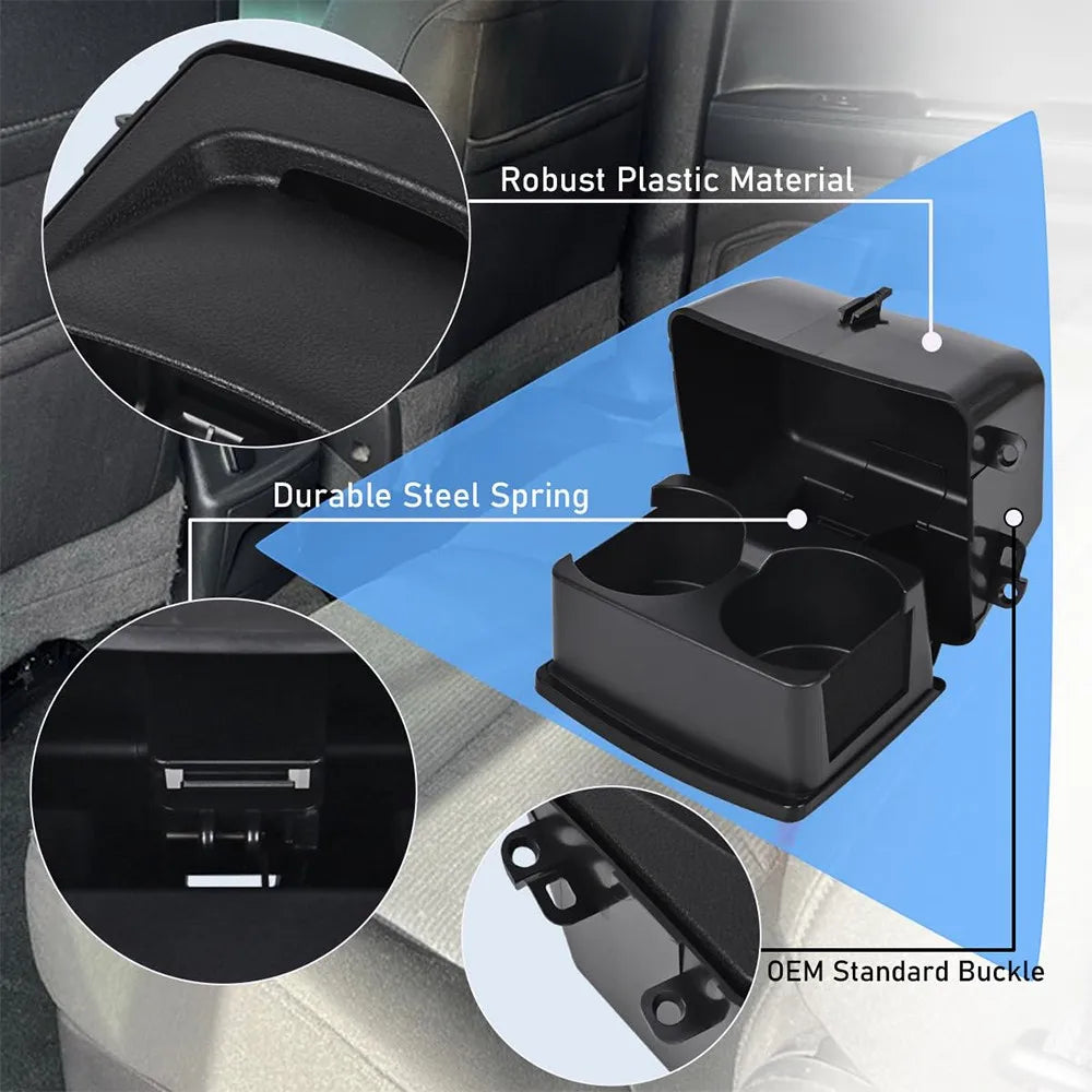 For Ford Explorer 2011-2015 BB5Z7813562BA GB5Z7813562BA Car Black Center Console Interior Replacement Cup Holder Accessories ABS Quake