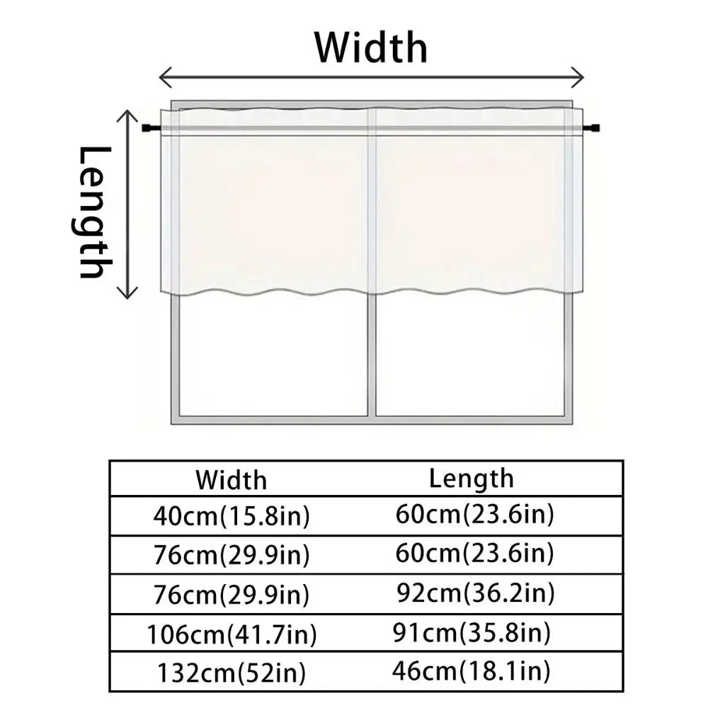 Pure Color Short Tier Curtains for Small Window Treatment Durable Short Blackout Curtain Washable Half Window Curtains Quake