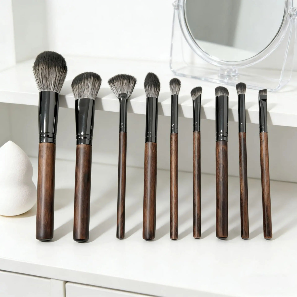 9PCS Eyeshadow Professional Makeup Brushes Crease Blending Shader kist dlya teney brovey brochas maquillaje Cosmetic Beauty Tool Quake