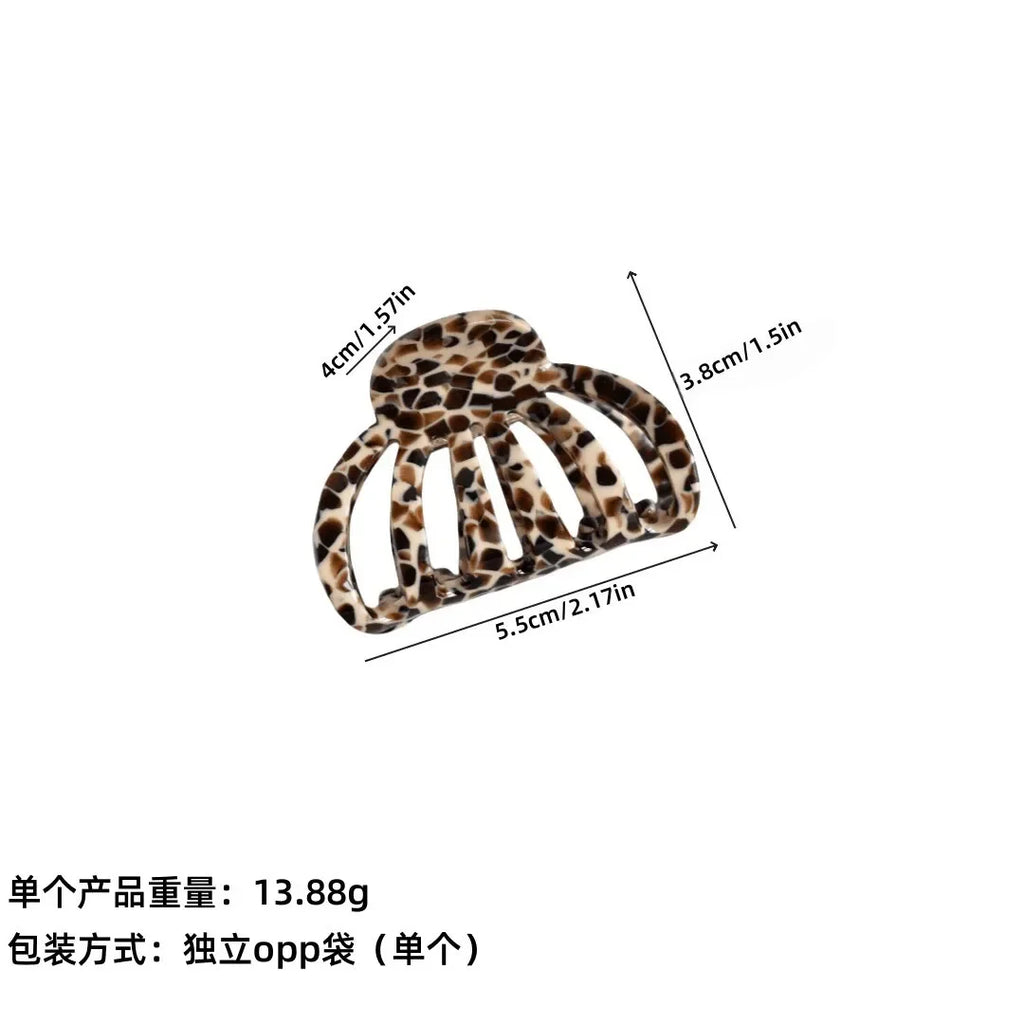 Acetic Acid Grab Clip Hollow Summer Hairpin Color Sweet Girls Women Headwear Hair Styling Tools Accessories Quake