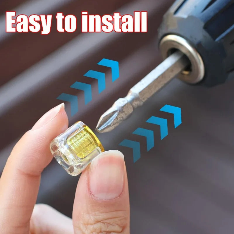 5/1PCS Screwdriver Bit Magnetic Adapter Kit Universal 1/4" Hex Magnetic Ring Screw Holder Magnetic Coil Woodworker Repair Tools Quake