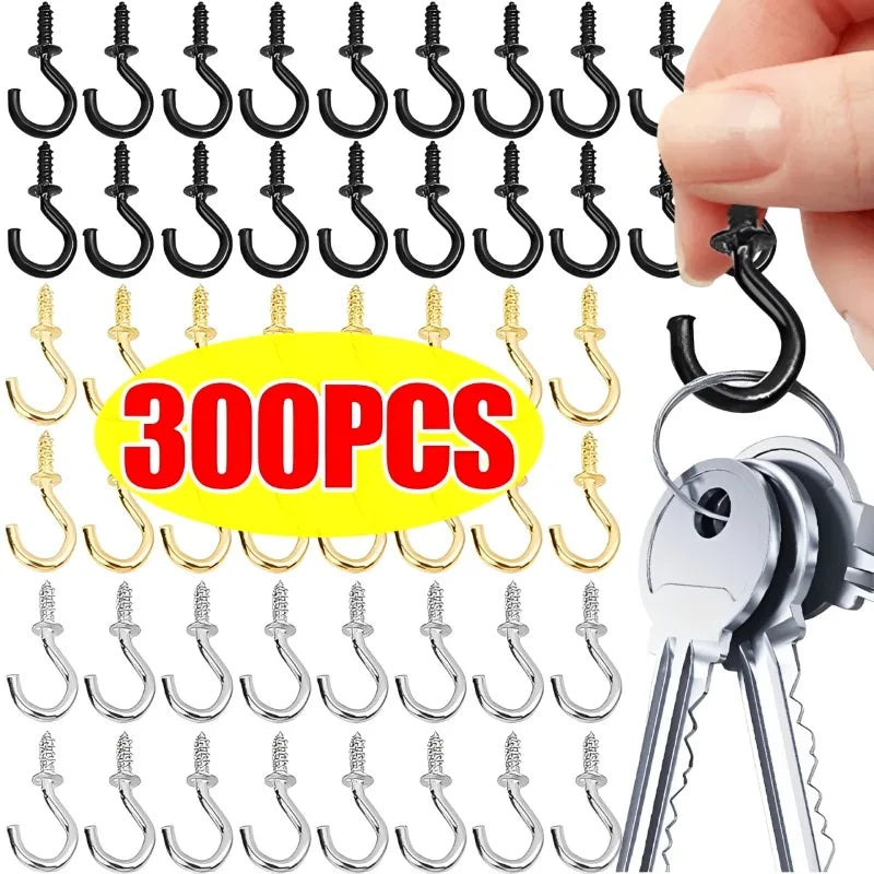 Mini Screw-in Hooks Heavy-duty Ceil Hooks for Hanging Plant String Lights Hanging S Screw Hook Multifunctional Wall Mount Holder Quake