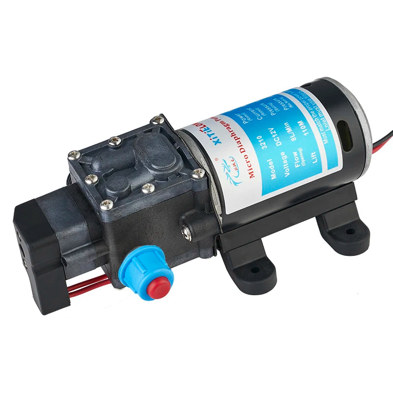12V 100W Electric Pressure Diaphragm Pump Strong Dosing Pump for Lawn Irrigation & Car Washing for Clean Water Low Pressure Quake