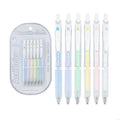 Retractable Acrylic Gel Pen Set, 6Pcs Colored Pen with Clicks Mechanisms for Organized Note, Drawing, and Creative Writing K1KF Quake Cream CN