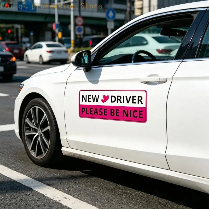 3Pcs New Driver Car Signs Set Learner Driver Reminder Signs with Removable PVC Sign Face for Driving Practice H8WE Quake