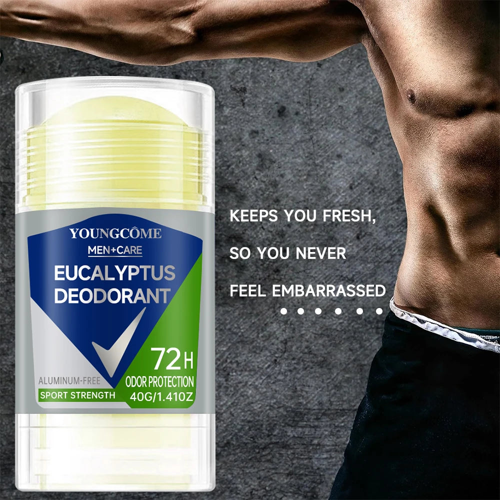 Men's Deodorant Stick Anti Sweating Keep Drying Lasting Fragrance Remove Armpit Odor Underarm Refresh Sticks Fade Body Odor Quake