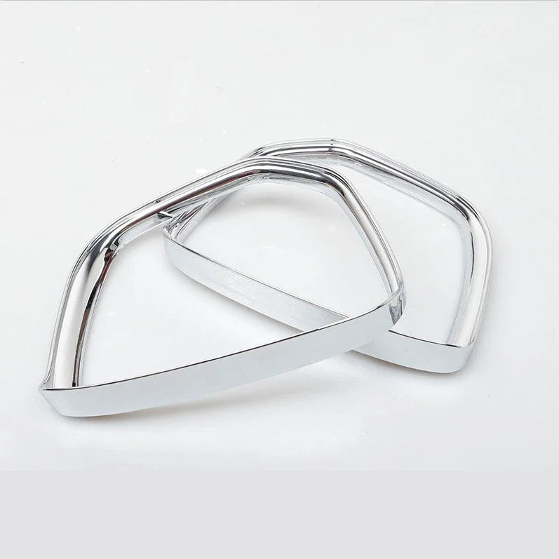 For Mitsubishi Eclipse Cross 2018-2021 2x Car Sticker ABS Exterior Side Mirror Rain Eyebrow Frame Trim Decorative Accessories Quake Chrome