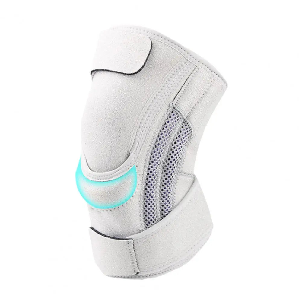 Motorcycle Protective kneepad Sports Knee Brace with Side Stabilizer Patella Gel Pads Compression Knee Sleeve Quake Light Grey