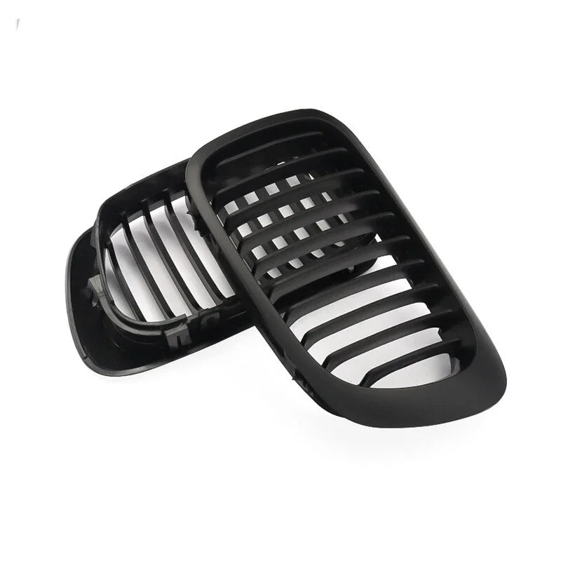 For BMW 3 Series E46 M3 2 Doors 1999-2003 2x Car Grille Front Kidney Grill Single Line Style 51138208685 51138208686 Decoration Quake