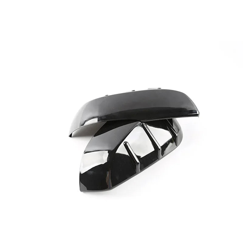 For Toyota Highlander 2020 2021 2022 Rearview Side Mirror Cover Wing Cap Exterior Door Rear View Case Trim Carbon Fiber Black Quake Gloss Black