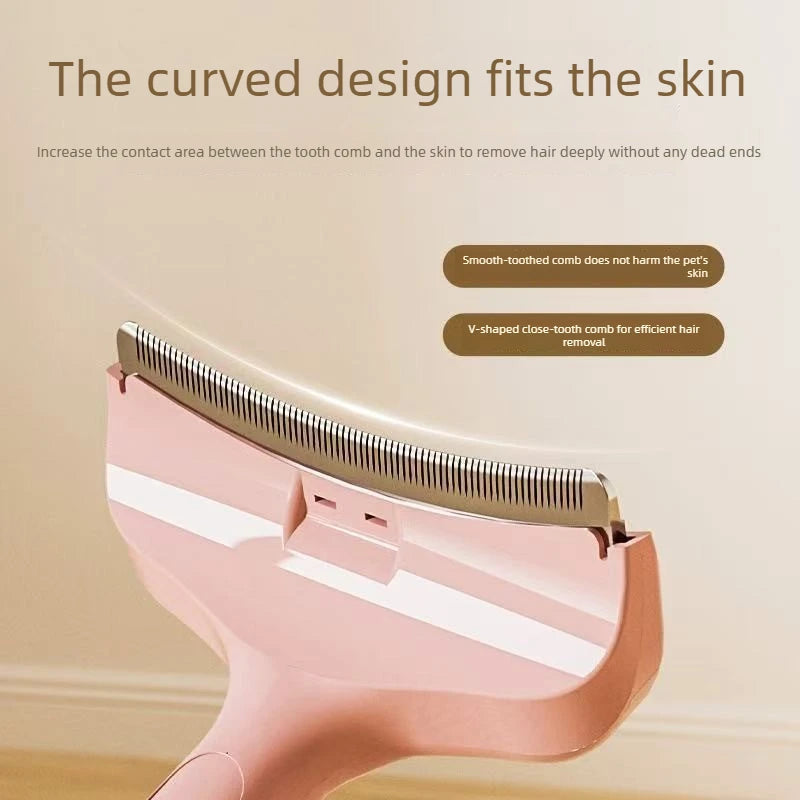 Pet Hair Remover Comb for Cats and Dogs Handle Deshedding Brush Pet Grooming Tool To Remove Loose Fur Pet Deshedding Brush Quake