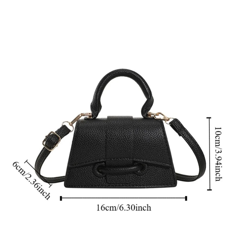 High Quality PU PU Leather Bag Solid Color Buckle Square Bag Shoulder Crossbody Bag Quake