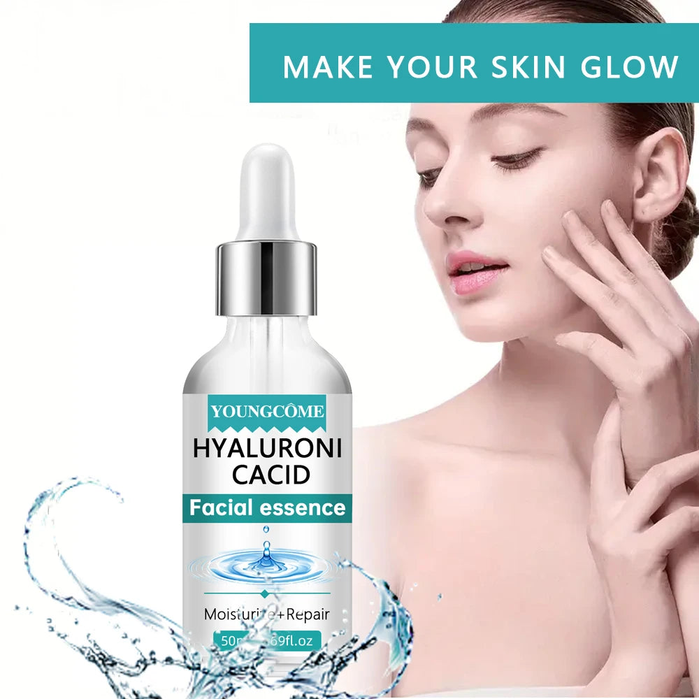 Hyaluronic acid facial serum, a natural moisturizing factor, can retain moisture for a long time,keep skin hydrated,elastic Quake