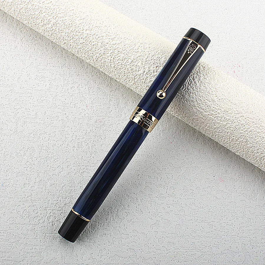 Jinhao 100 Centennial Resin Fountain Pen Starry Blue with Golden Clip EF/F/M/ Nib Ink Pen Business Office Writing Gift Pen Quake 100-6 M 0.7MM