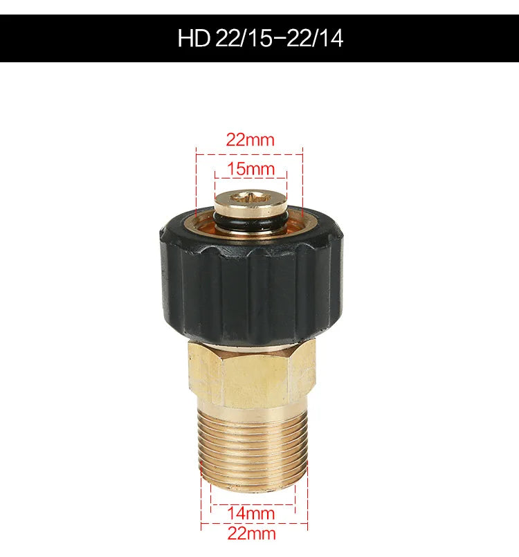 M22 14/15MM Cleaning Machine Discharging Tube High-Pressure Car Washing Gun Joint Universal Adapter Quake D